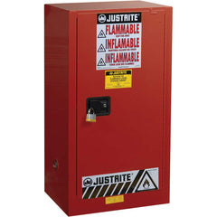 Justrite - 1 Door 2 Shelf 20 Gal Safety Cabinet for Combustible Liquids - Exact Industrial Supply