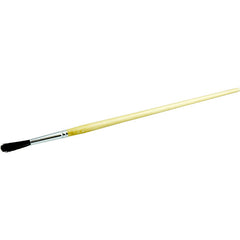 1/4″ Marking Brush, Black Bristle, 1-1/4″ Trim Length, Long Handle - Exact Industrial Supply