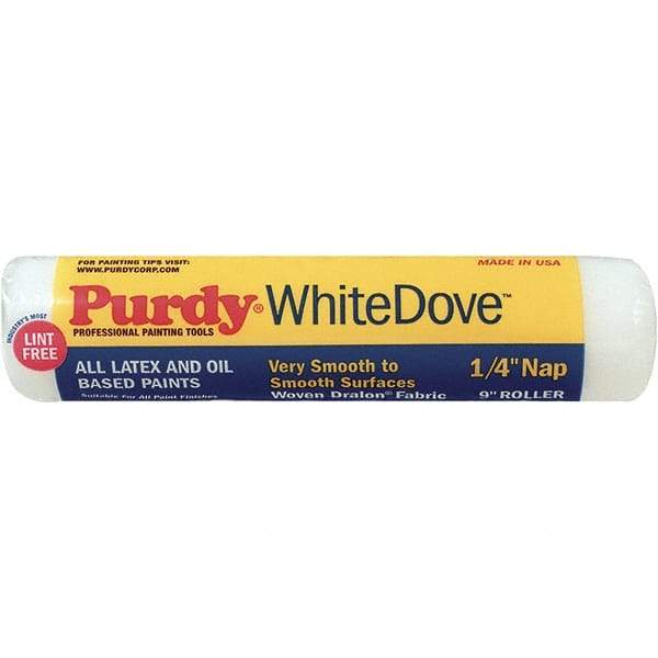 Purdy - 1/4" Nap, 9" Wide Paint General Purpose Roller Cover - Smooth Texture, Dralon - Exact Industrial Supply