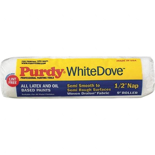 Purdy - 1/2" Nap, 9" Wide Paint General Purpose Roller Cover - Semi-Rough Texture, Dralon - Exact Industrial Supply