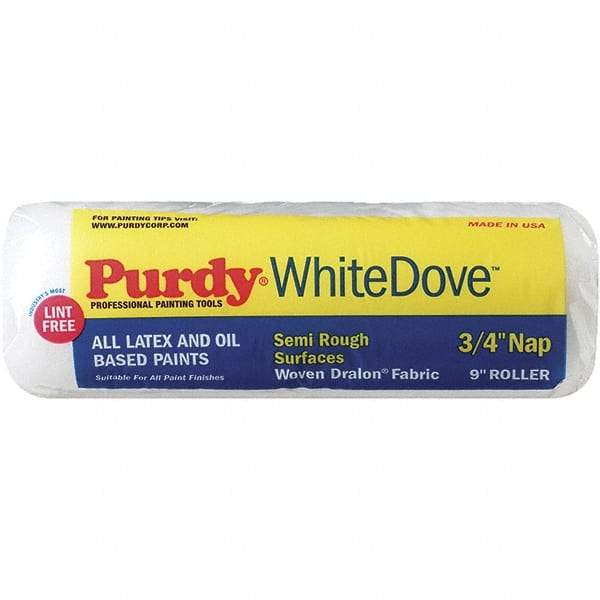 Purdy - 3/4" Nap, 9" Wide Paint General Purpose Roller Cover - Semi-Rough Texture, Dralon - Exact Industrial Supply