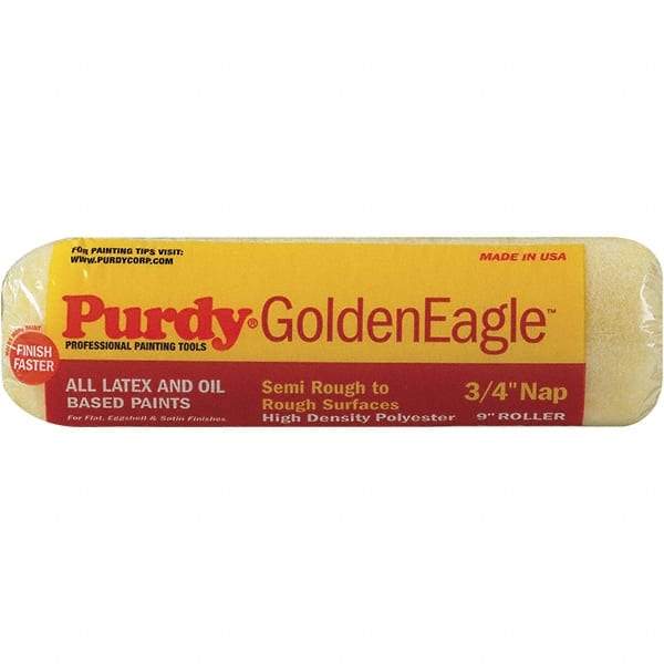 Purdy - 3/4" Nap, 9" Wide Paint General Purpose Roller Cover - Semi-Rough Texture, Synthetic Knit - Exact Industrial Supply