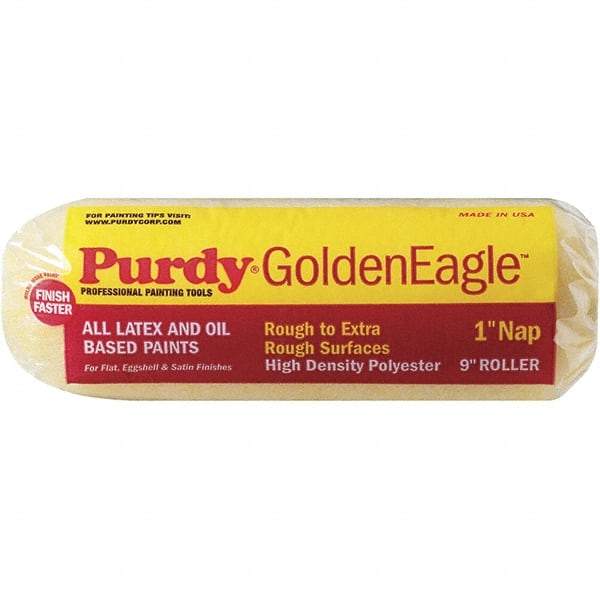 Purdy - 1" Nap, 9" Wide Paint General Purpose Roller Cover - Rough Texture, High Density Polyester - Exact Industrial Supply