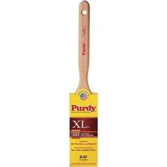 Purdy - 2" Flat Synthetic Sash Brush - 2-11/16" Bristle Length, 6" Wood Handle - Exact Industrial Supply