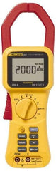 Fluke - 355, CAT IV, CAT III, Digital True RMS Clamp Meter with 2.2835" Clamp On Jaws - 600 VAC, 1000 VDC, 1400 AC Amps, 2000 DC Amps, Measures Voltage, Current, Frequency, Resistance - Exact Industrial Supply