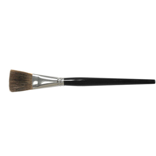 1/2″ Flat Marking Brush, Ox Hair, 1″ Trim Length, Round Handle - Exact Industrial Supply
