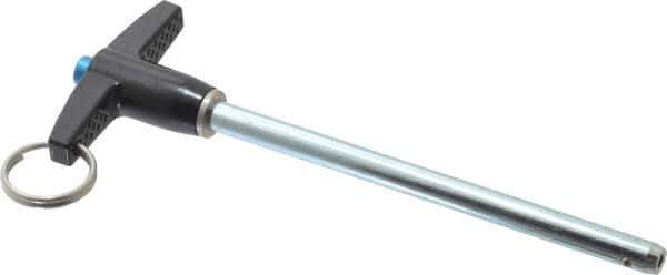 Gibraltar - 1/4" Diam, 3-1/2" Usable Length, T Handle, Quick Release Pin - Grade 4130 Steel, Zinc-Plated Finish - Exact Industrial Supply