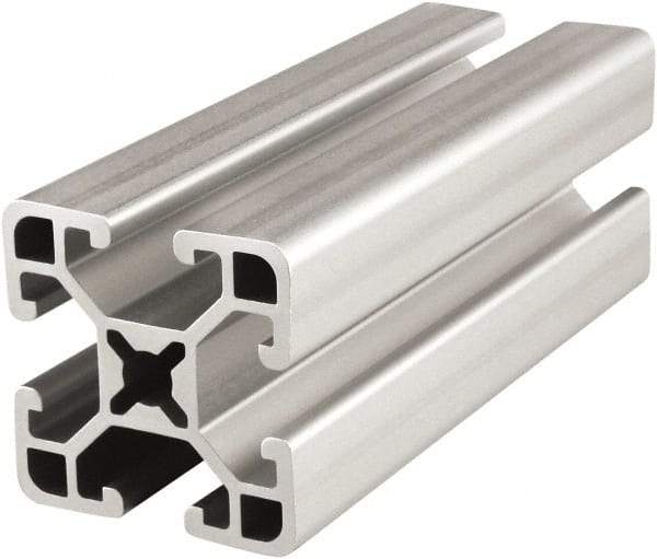 80/20 Inc. - 72 Inches Long x 1-1/2 Inches Wide x 1-1/2 Inches High, T Slotted Aluminum Extrusion - 0.781 Square Inches, Clear Anodized Finish - Exact Industrial Supply