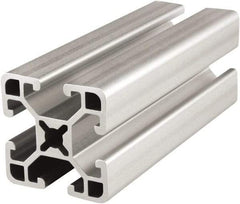 80/20 Inc. - 72 Inches Long x 1-1/2 Inches Wide x 1-1/2 Inches High, T Slotted Aluminum Extrusion - 0.781 Square Inches, Clear Anodized Finish - Exact Industrial Supply