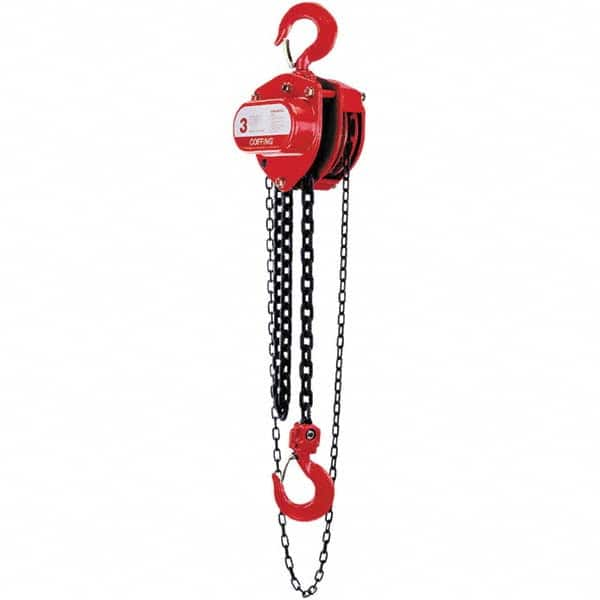 Coffing - 10,000 Lb Capacity, 10' Lift Height, Chain Manual Hoist - Exact Industrial Supply