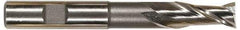 Hertel - 1", 2-1/2" LOC, 1" Shank Diam, 7-1/4" OAL, 2 Flute, High Speed Steel Square End Mill - Single End, Uncoated, Spiral Flute, 30° Helix, Centercutting, Right Hand Cut, Right Hand Flute - Exact Industrial Supply