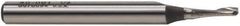 Onsrud - 1/8" Cutting Diam x 3/8" Length of Cut, 1 Flute, Upcut Spiral Router Bit - Uncoated, Right Hand Cut, High Speed Steel, 2-5/8" OAL x 1/4" Shank Diam, Single Edge, 19 to 32° Helix Angle - Exact Industrial Supply