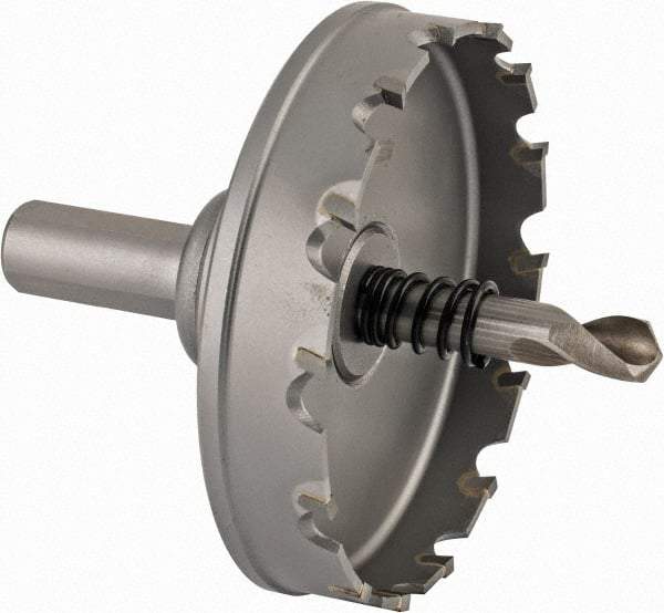 Hougen - 3" Diam, 1/8" Cutting Depth, Hole Saw - Carbide-Tipped Saw, Toothed Edge - Exact Industrial Supply