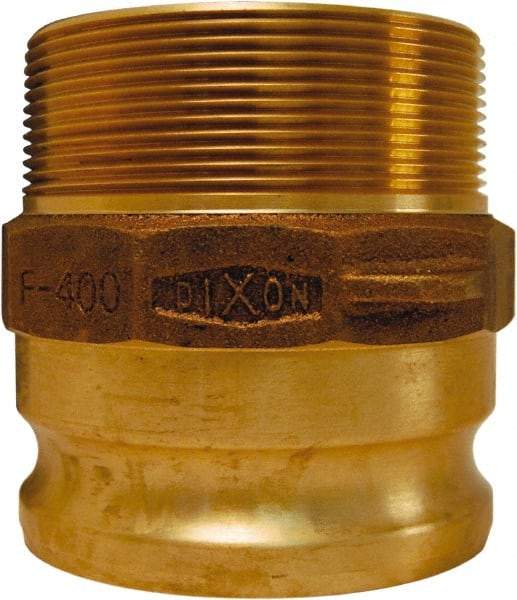 Dixon Valve & Coupling - 2" Brass Cam & Groove Suction & Discharge Hose Male Adapter Male NPT Thread - Part F, 2" Thread, 250 Max psi - Exact Industrial Supply