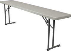 NPS - 96" Long x 18" Wide x 29-1/2" High, Lightweight Folding Table - Speckled Gray - Exact Industrial Supply