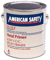 American Safety Technology - 1 Gal Gray Metal Primer - 270 Sq Ft/Gal, 250 gL Content, Direct to Metal, Quick Drying - Exact Industrial Supply