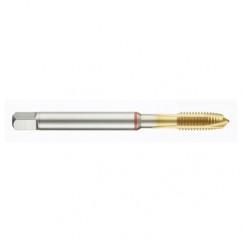 M16x2.0 6H 4-Flute Cobalt Red Ring Spiral Point Plug Tap-TiN - Exact Industrial Supply