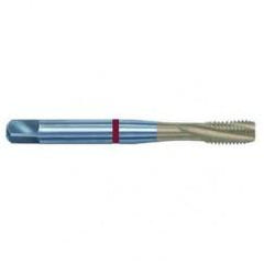 1/2-20 2B 3-Flute PM Cobalt Red Ring Semi-Bottoming 15 degree Spiral Flute Tap-TiN - Exact Industrial Supply