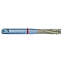 3/4-16 2B 4-Flute PM Cobalt Red Ring Semi-Bottoming 15 degree Spiral Flute Tap-TiN - Exact Industrial Supply