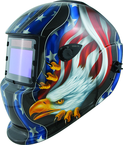 #41265 - Solar Powered Welding Helmet - Eagle/Flag - Replacement Lens: 4.5x3.5" Part # 41264 - Exact Industrial Supply