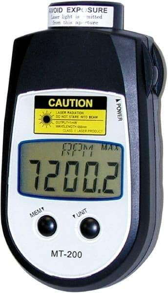 SHIMPO - Tachometers Type: Contact/Non-Contact Minimum Measurement (RPM): 6.00 - Exact Industrial Supply