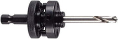 M.K. MORSE - 1-1/4 to 6" Tool Diam Compatibility, Hex Shank, High Speed Steel Integral Pilot Drill, Hole Cutting Tool Arbor - 3/8" Min Chuck, Hex Shank Cross Section, Quick-Change Attachment, For 1-1/4 to 6" Hole Saws - Exact Industrial Supply