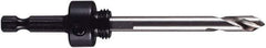 M.K. MORSE - 9/16 to 1-3/16" Tool Diam Compatibility, Hex Shank, High Speed Steel Integral Pilot Drill, Hole Cutting Tool Arbor - 1/4" Min Chuck, Hex Shank Cross Section, Threaded Shank Attachment, For 9/16 to 1-3/16" Hole Saws - Exact Industrial Supply