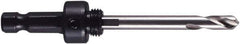 M.K. MORSE - 9/16 to 1-3/16" Tool Diam Compatibility, Hex Shank, High Speed Steel Integral Pilot Drill, Hole Cutting Tool Arbor - 3/8" Min Chuck, Hex Shank Cross Section, Threaded Shank Attachment, For 9/16 to 1-3/16" Hole Saws - Exact Industrial Supply