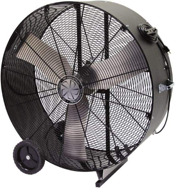 TPI - 36" Blade, Direct Drive, 1/3 hp, 6,500 & 5,400 CFM, Floor Style Blower Fan - 5.5 Amps, 120 Volts, 2 Speed, Single Phase - Exact Industrial Supply