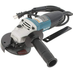 Makita - 4" Wheel Diam, 11,000 RPM, Corded Angle & Disc Grinder - M10x1.5 Spindle - Exact Industrial Supply