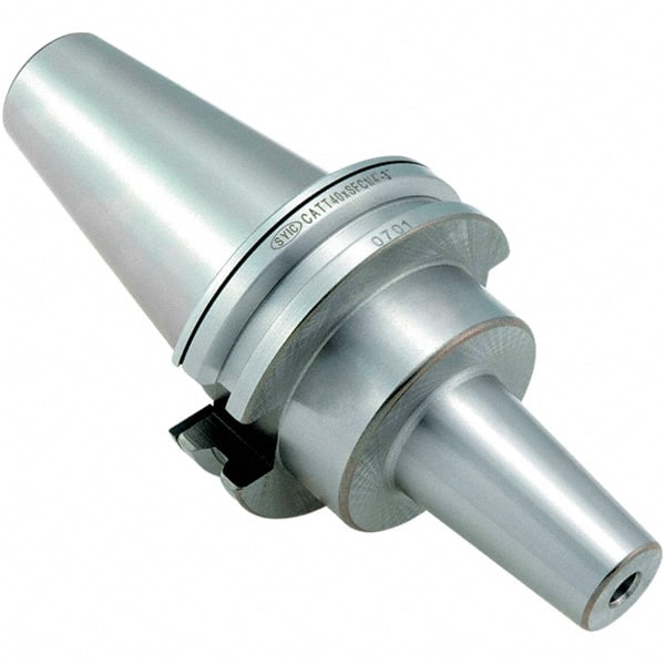 Techniks - 1/4" Hole Diam, CAT40 Taper Shank Shrink Fit Tool Holder & Adapter - Exact Industrial Supply