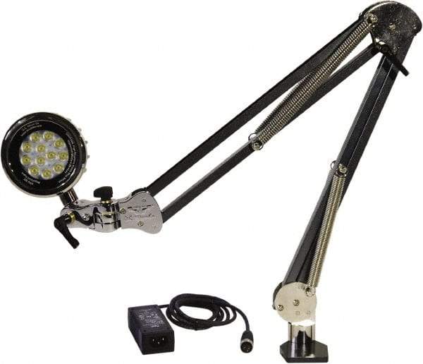 O.C. White - Machine Lights Machine Light Style: Spring Arm Mounting Type: Table Edge Clamp - Exact Industrial Supply