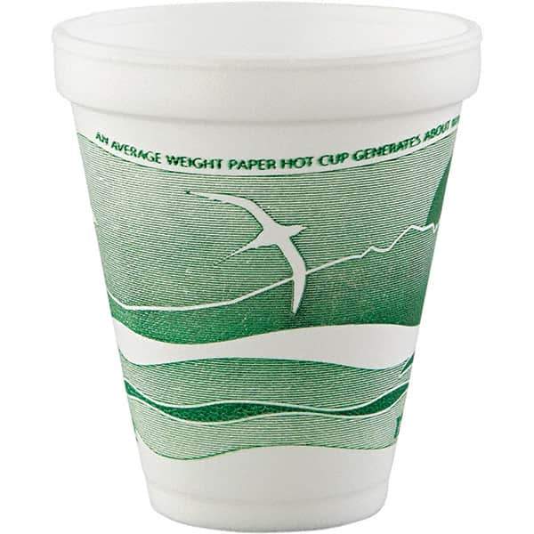 DART - Foam Hot/Cold Foam Drinking Cups, 12 oz - White, Green - Exact Industrial Supply