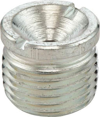 Umeta - Straight Head Angle, 1/8 NPTF Steel Flush-Style Grease Fitting - 0.3594" Overall Height, Zinc Plated Finish - Exact Industrial Supply