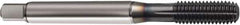 Guhring - M10x1.00 Metric Fine 6HX D7/D8 Thread Limit Semi-Bottoming Thread Forming Tap - Powdered Metal High Speed Steel, TiCN Finish, 90mm OAL, Right Hand Thread, Series 1272 - Exact Industrial Supply