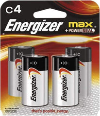Energizer - Size C, Alkaline, Standard Battery - 1.5 Volts - Exact Industrial Supply