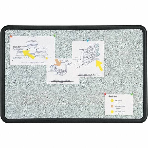 Quartet - 24" High x 36" Wide Fabric Bulletin - High-Density Foam, Includes Mounting Kit - Exact Industrial Supply