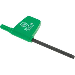 Wiha - T15 Torx Key - Flag-Style, 45mm Length Under Head, 3.1" OAL - Exact Industrial Supply