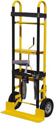 Snap-Loc - 400 Lb Capacity 61" OAH Appliance Hand Truck - Loop Handle, Steel, Solid Rubber Wheels - Exact Industrial Supply