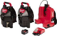 Milwaukee Tool - 18V Battery Battery Drain Cleaning Machine - For 1-1/4" to 4" Pipe, 50' Cable - Exact Industrial Supply