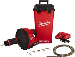 Milwaukee Tool - 18V Battery Battery Drain Cleaning Machine - For 3" Pipe, 35' Cable - Exact Industrial Supply