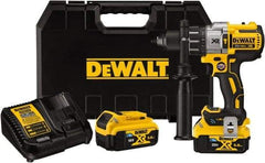 DeWALT - 20 Volt 1/2" Keyless Chuck Cordless Hammer Drill - 0 to 3,850 BPM, 0 to 2,000 RPM, Reversible - Exact Industrial Supply