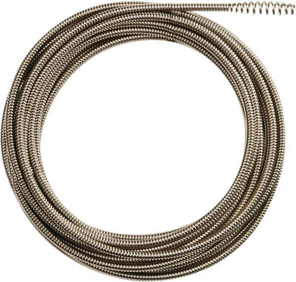 Milwaukee Tool - 5/16" x 50' Drain Cleaning Machine Cable - Inner Core, 1-1/4" to 2-1/2" Pipe, Use with Milwaukee Drain Cleaning Tools - Exact Industrial Supply