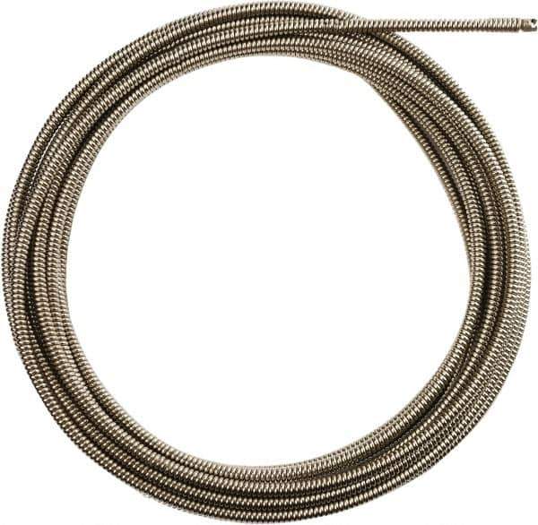 Milwaukee Tool - 5/8" x 50' Drain Cleaning Machine Cable - All-Purpose Wind, 1-1/4" to 2-1/2" Pipe, Use with Milwaukee Drain Cleaning Tools - Exact Industrial Supply