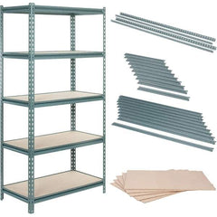 Value Collection - 36" Wide, 36 High, Open Shelving Accessory/Component - Particle Board, Use with Boltless Storage Rack - Exact Industrial Supply