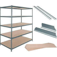 Value Collection - 72" Wide, 36 High, Open Shelving Accessory/Component - Particle Board, Use with Boltless Storage Rack - Exact Industrial Supply