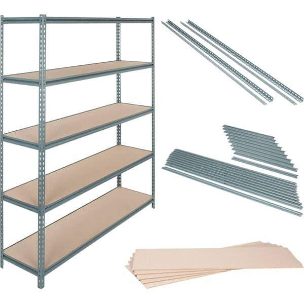 Value Collection - 72" Wide, 26 High, Open Shelving Accessory/Component - 16 Gauge Steel, Powder Coat Finish, Use with Boltless Storage Rack - Exact Industrial Supply