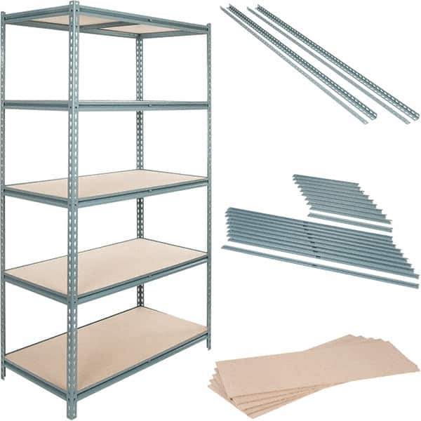 Value Collection - 48" Wide, 36 High, Open Shelving Accessory/Component - Particle Board, Use with Boltless Storage Rack - Exact Industrial Supply