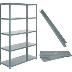 Value Collection - 60" Wide, 1-15/16 High, Open Shelving Accessory/Component - 14 Gauge Steel, Powder Coat Finish, Use with High Capacity Storage Racks - Exact Industrial Supply