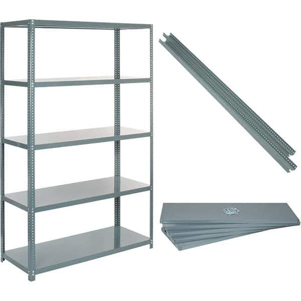 Value Collection - 72" Wide, 1-15/16 High, Open Shelving Accessory/Component - 14 Gauge Steel, Powder Coat Finish, Use with High Capacity Storage Racks - Exact Industrial Supply